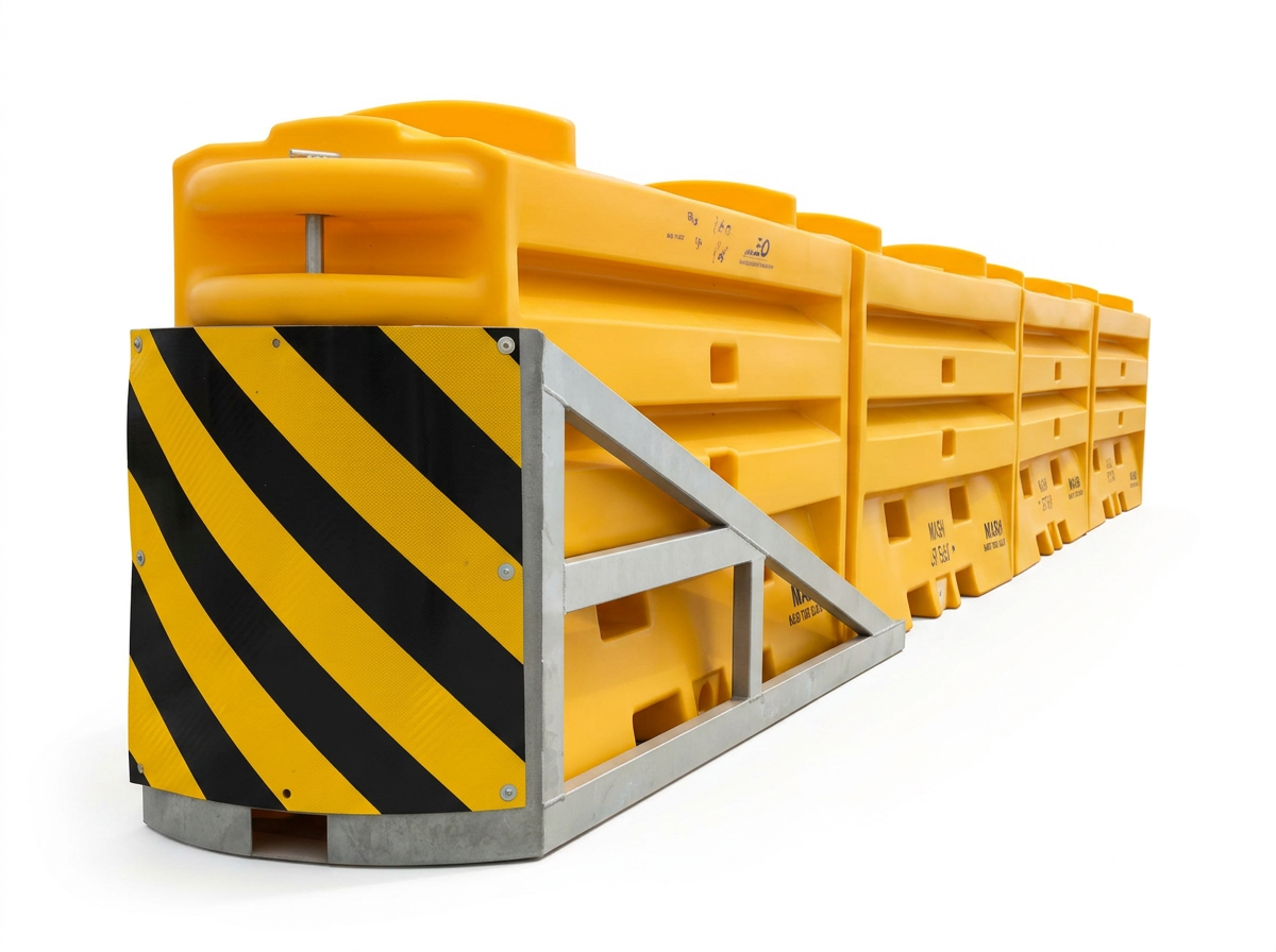 MASH Sled concrete traffic barrier
