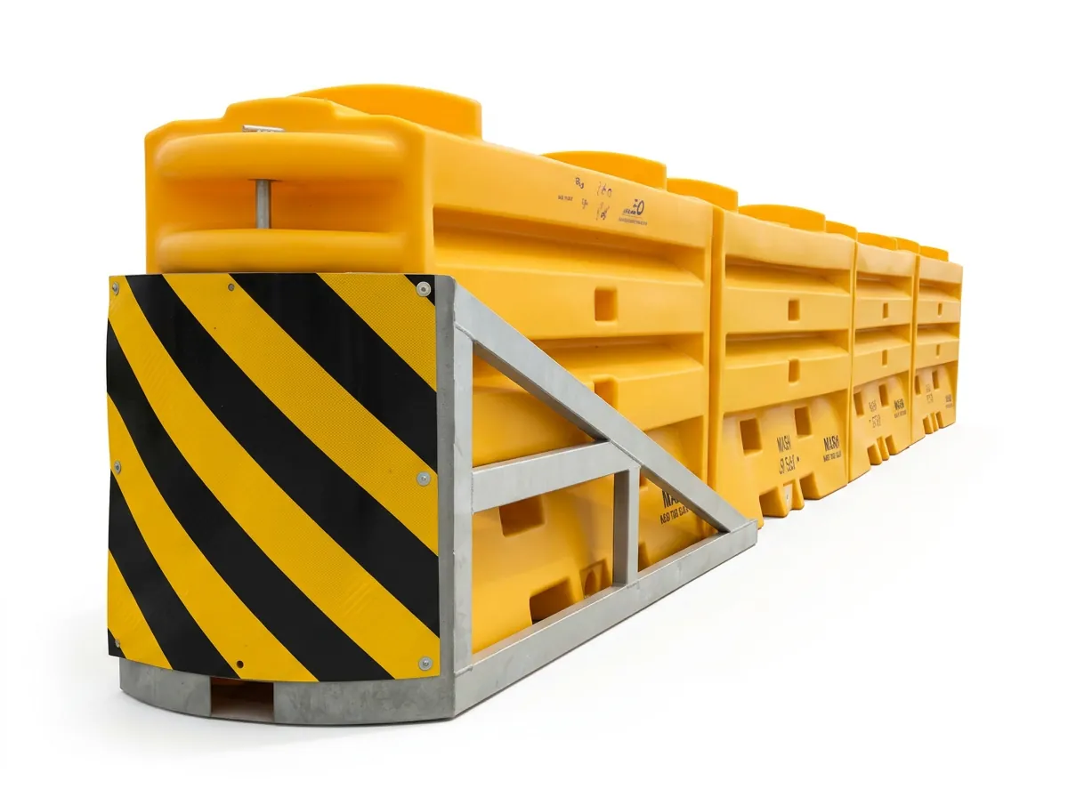 MASH Sled concrete traffic barrier